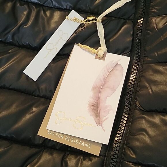 Jessica Simpson Women's Leopard Fur Reversible Puffer - Picture 9 of 12